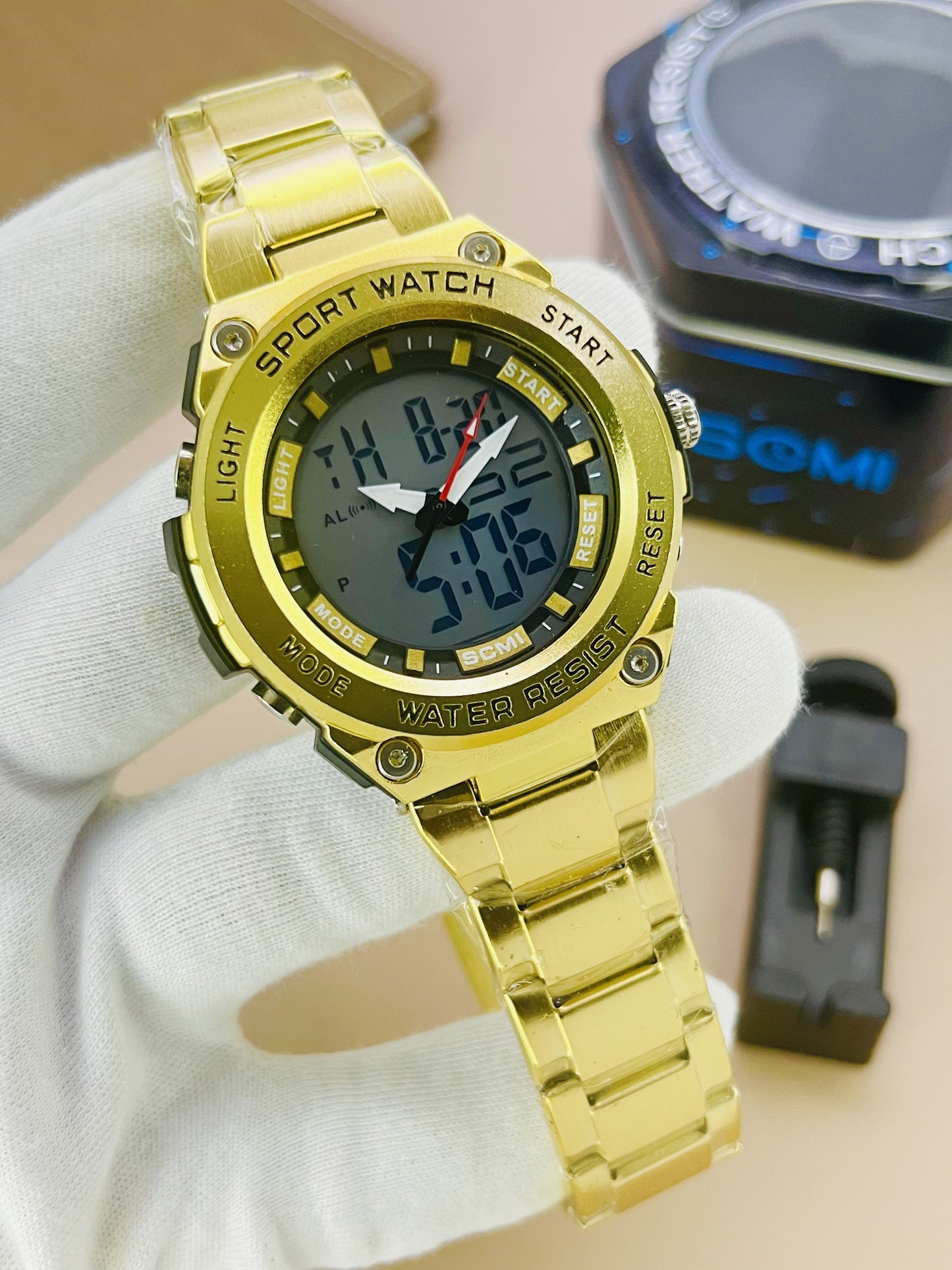 Waterproof Dual Time Sports Watches for Men with box