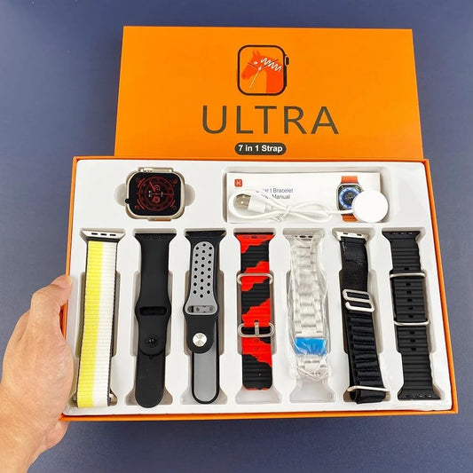 7in1 Ultra smart watch 7 strap smart watches for men and women