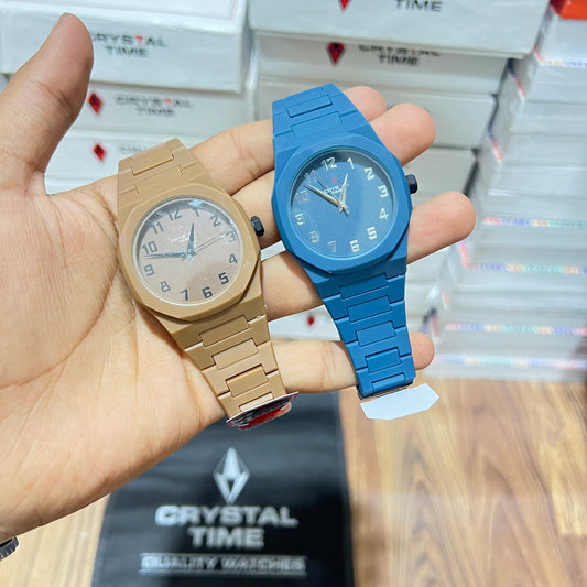 Pack of 2 Aura mix Color Watch for men Arabic watch