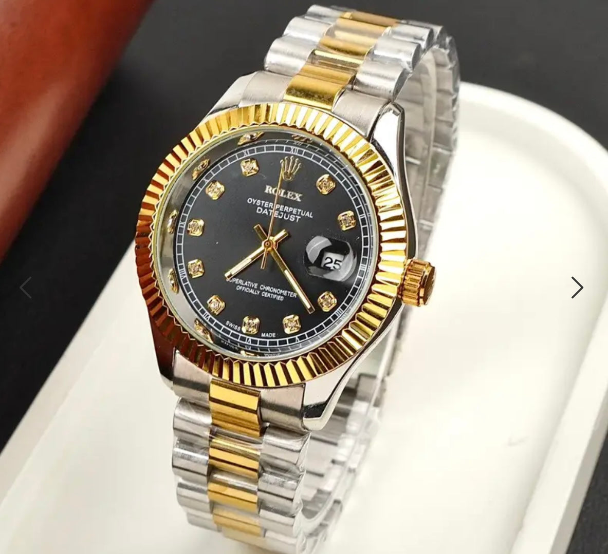 New Rolex Twotone Multi color Golden and sliver Watch for men