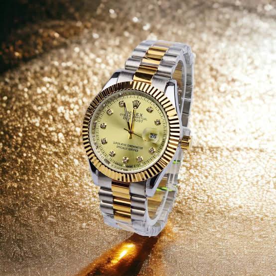 New Rolex Twotone Multi color Golden and sliver Watch for men