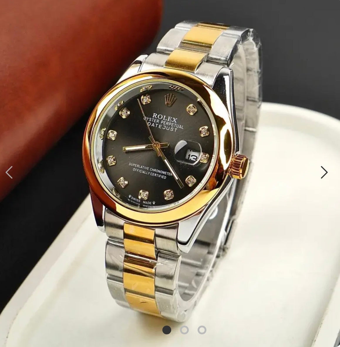 New Rolex Twotone Multi color Golden and sliver Watch for men