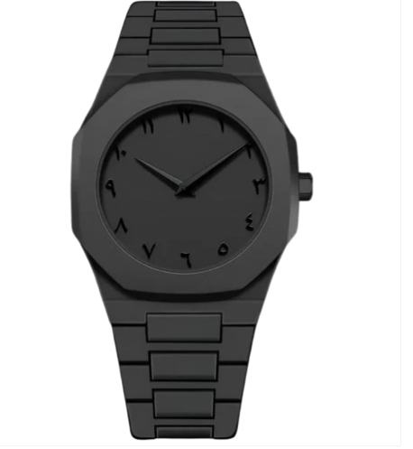 Black Arabic Aura Watches for Mens Arabic watch