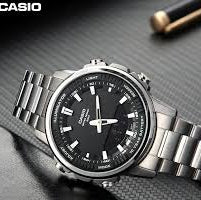 Casio Original amw 880 Men silver Stainless Steel WR 50m