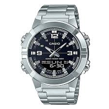 Casio Original amw 880 Men silver Stainless Steel WR 50m