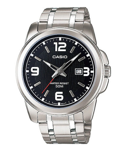 Casio Original Mtp-VD03D Men silver Stainless Steel WR 50m