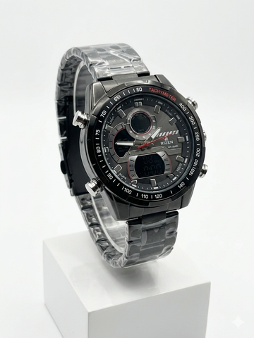 Rizen Dual Time sports Watches World Time Function Rz-0856