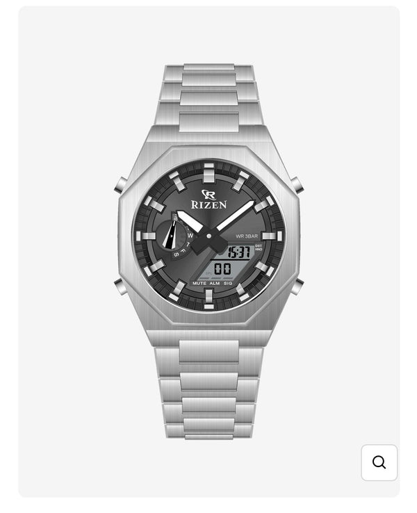 Rizen Dual Time sports Watches World Time Function Rz-700