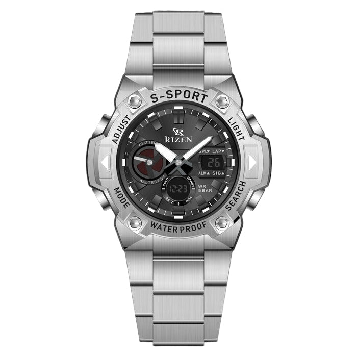 New Rizen Collection Sports Watch World Time Watches - Modern Watch