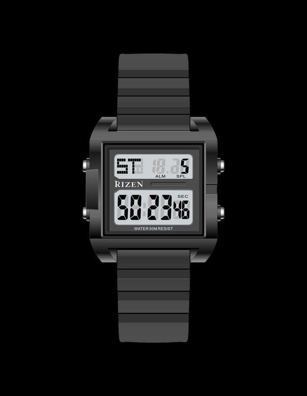 Rizen Original Sports Waterproof Watch for Men Green Black Blue - Modern Watch