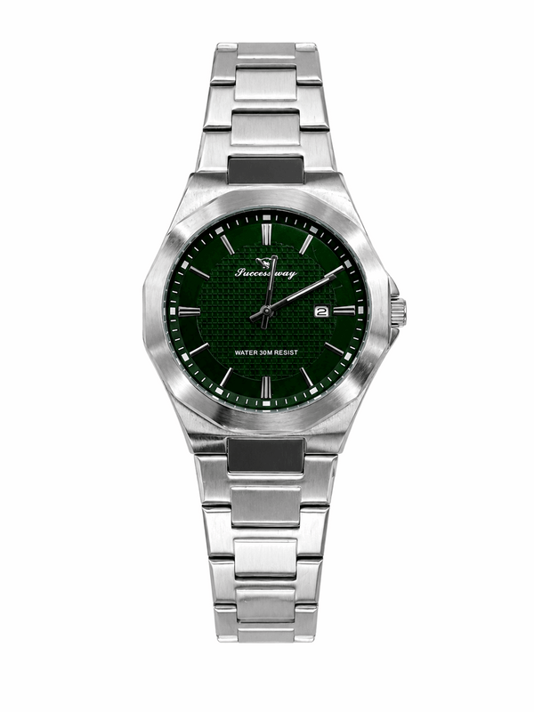 New Successway Silver Watch for Men - Blue Green White - Modern Watch