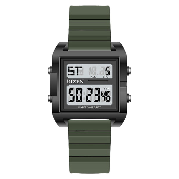 Rizen Original Sports Waterproof Watch for Men Green Black Blue - Modern Watch