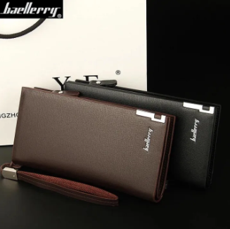 Baellerry Long Men Wallets Business Long Zipper Large Capacity Quality Male Purse With Card Holder Multi-function Wallet
