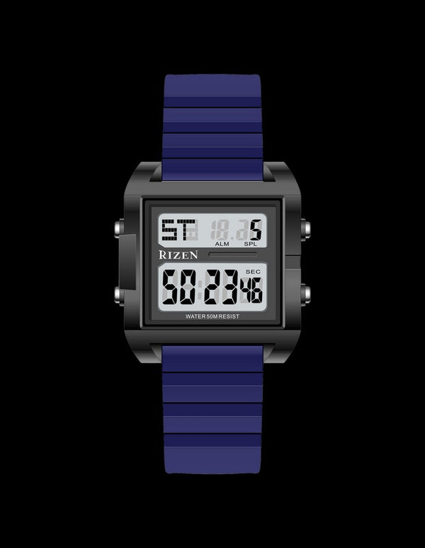 Rizen Original Sports Waterproof Watch for Men Green Black Blue - Modern Watch