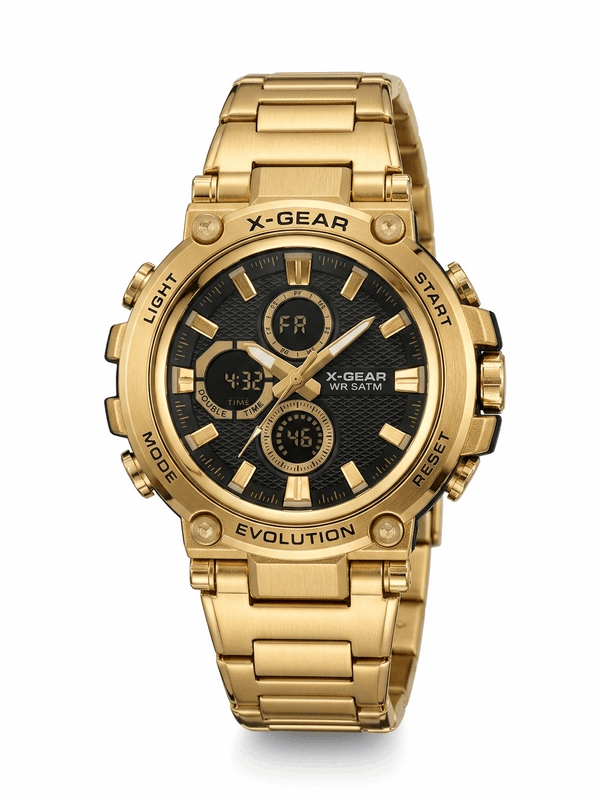 X Gear Waterproof World Time Dual Watch For men