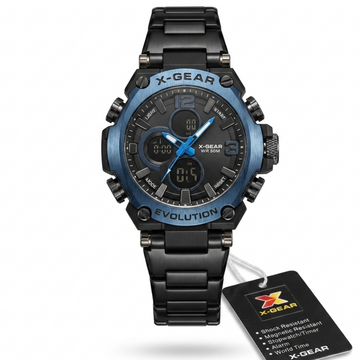 X Gear Waterproof World Time Dual Watch For men