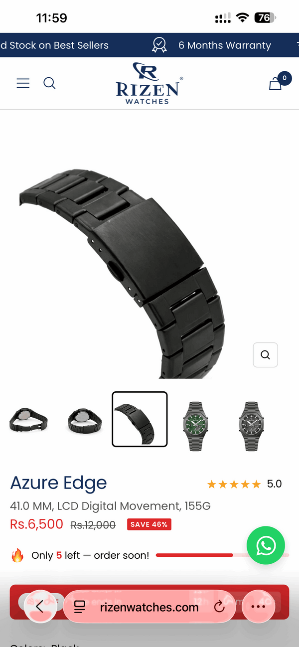 Rizen Dual Time sports Watches World Time Function Rz-700