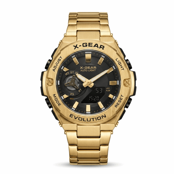 X Gear Waterproof World Time Dual Watch For men