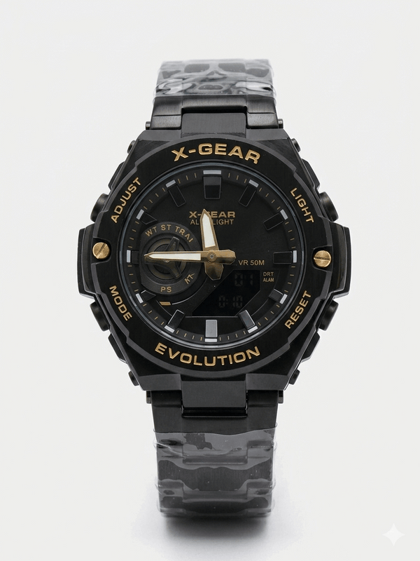 X Gear Waterproof World Time Dual Watch For men