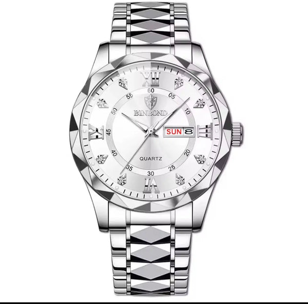 New stylish Diamond cut Waterproof mens watches