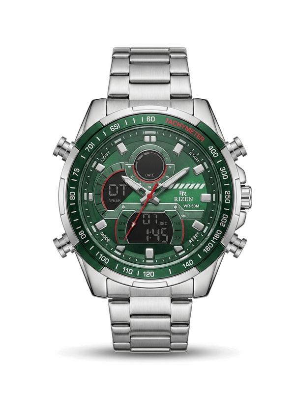 Rizen Dual Time sports Watches World Time Function Rz-0856