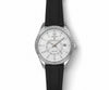 PORKING silicone strap men’s watch with silver-tone bezel and white dial