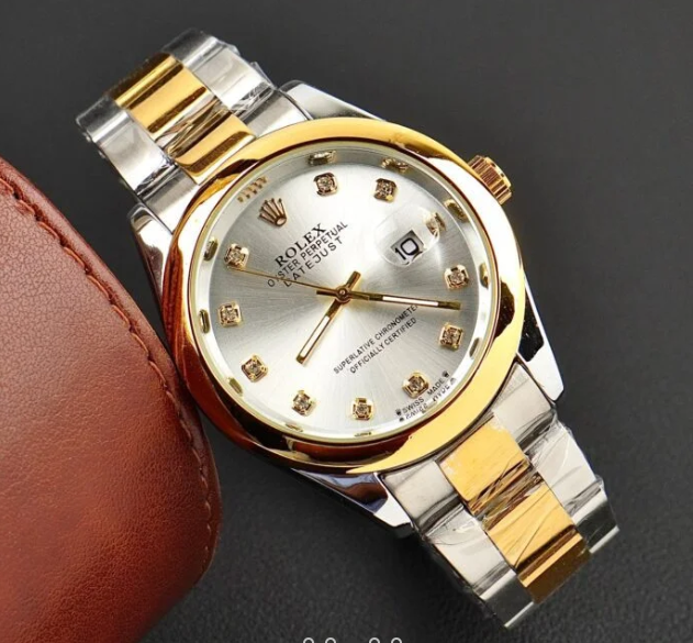 New Rolex Twotone Multi color Golden and sliver Watch for men