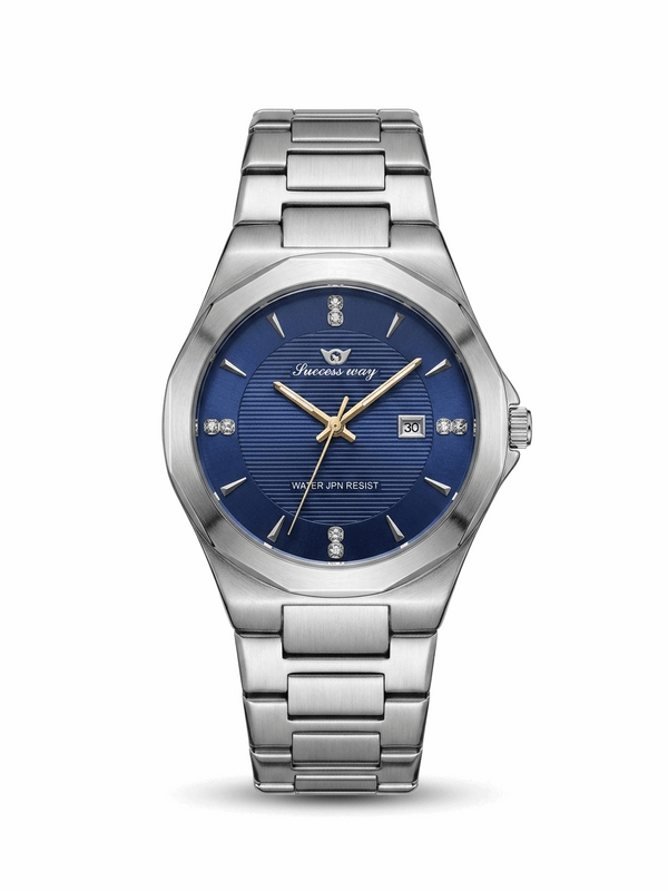 New Successway Silver Watch for Men - Blue Green White - Modern Watch
