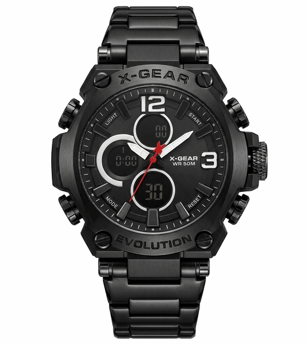X Gear Waterproof World Time Dual Watch For men