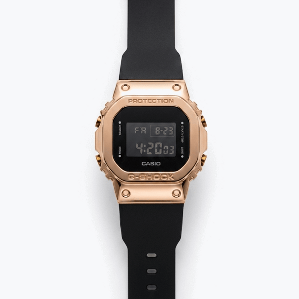 Casio G-Shock  Rose Gold Metal Bezel Digital Watch
