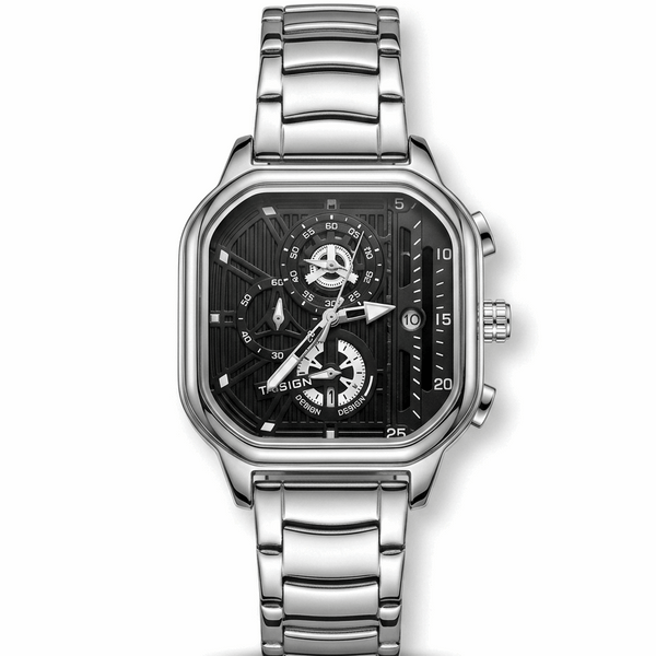Waterproof Chronograph Square Mens Watch - Modern Watch