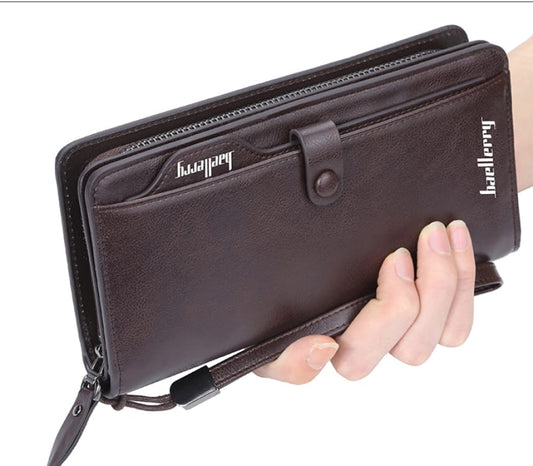 Long Wallet For men And Women PU Leather Business style Zipper card holder