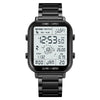 Black SKMEI 1888 sports watch with rectangular LCD face on metal band