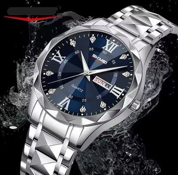 New stylish Diamond cut Waterproof mens watches