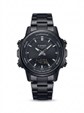 G-Shock Illuminator all-black stainless steel dual time watch with analog digital display and 50M water resistance