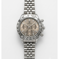 Fander Blue Chronograph men's watch with champagne dial, tachymeter bezel and silver jubilee stainless steel bracelet