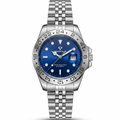 Fander Blue GMT Automatic men's watch with blue dial, 24-hour bezel and jubilee stainless steel bracelet