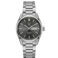 TAG Heuer Carrera Calibre 5 Automatic men's watch with anthracite grey dial, day-date display and stainless steel bracelet