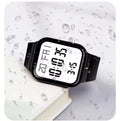 Lasika Squre Digital LED Big Display Watch – Black & Grey Silicone Band