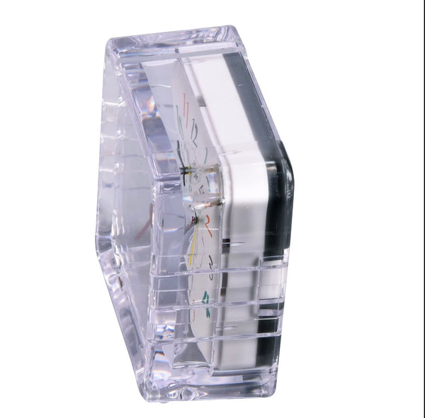 Mini Alarm Clock with Snooze & Backlight | Compact 3" Quartz Desk Clock