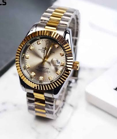 New Rolex Twotone Multi color Golden and sliver Watch for men
