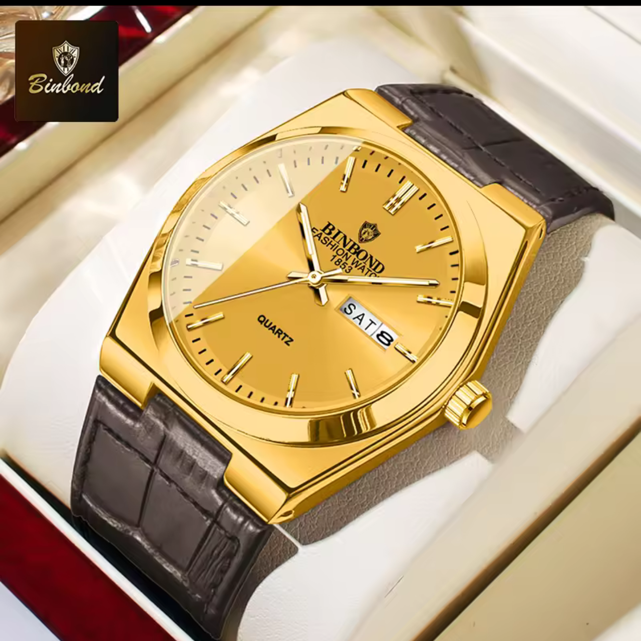 Waterproof binbond Brand watch Pura leather strap Watch