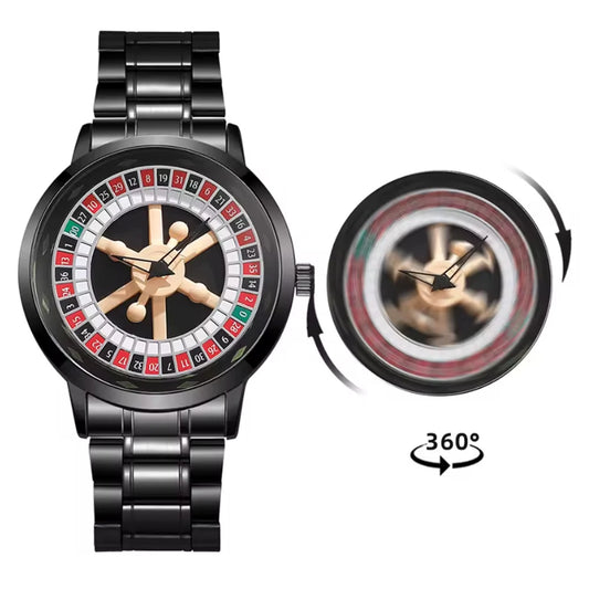 New Casino Stainles steel Wheel Rotaing watch for men
