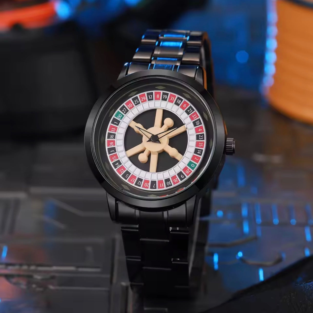 New Casino Stainles steel Wheel Rotaing watch for men