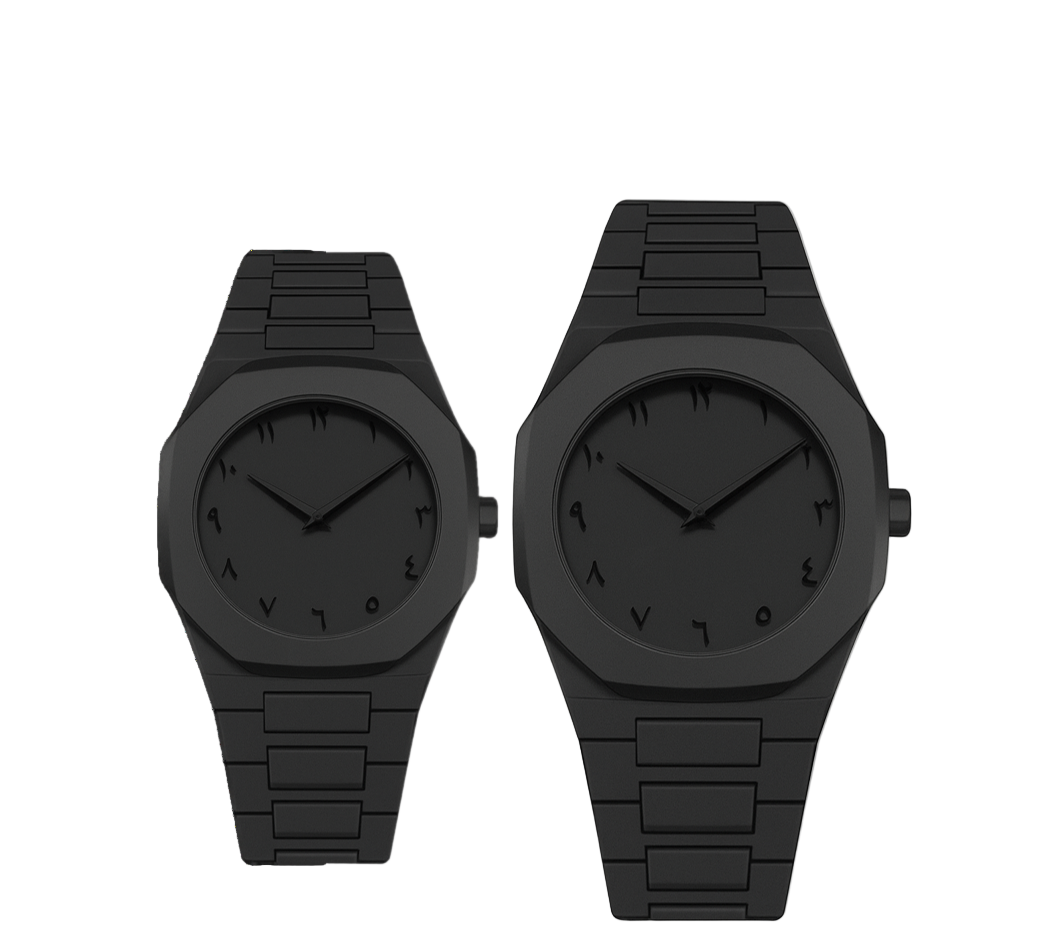 New White  and black Aura couple Watch