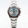 Rolex Daytona ice blue dial stainless steel wristwatch with three subdials and tachymeter