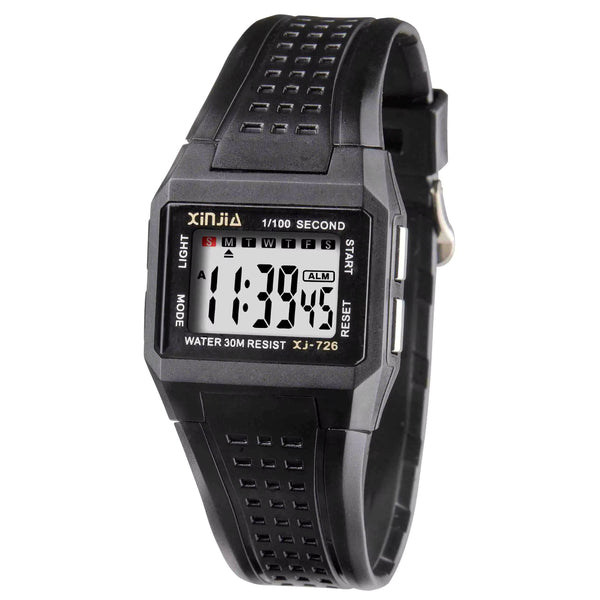 Xinjia Model 726 Waterproof Digital Watch – Water 30M Resist 1/100s Chrono Sports Watch