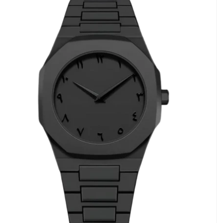 Black Arabic Aura Watches for Mens Arabic watch