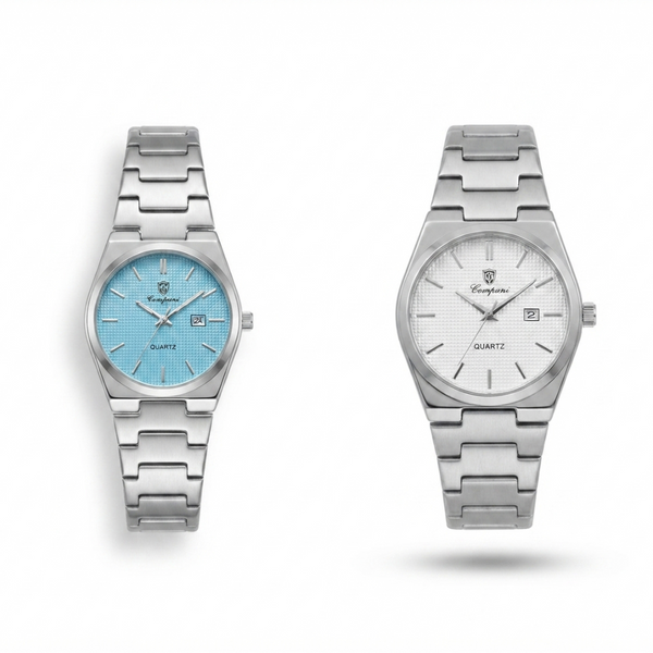 Compani Quartz Pack of 2 Watches – Steel Bracelet Bundle
